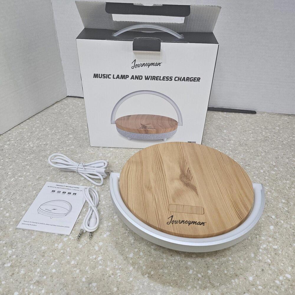 Journeyman Music Table Lamp And Wireless Charger, Touch Bedside Lamp NIB